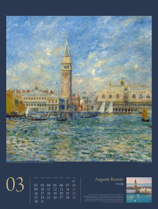 Produktbild KunstGeschichten - Meisterwerke und die Orte ihrer Inspiration Kalender 2026 (Harter Einband, Deutsch)