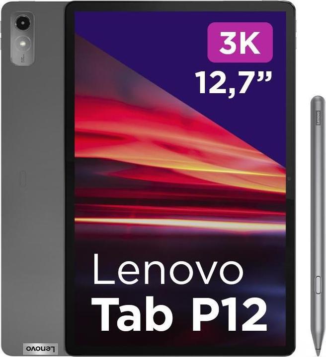 Produktbild Lenovo Tab P12 (nur WLAN, 12.70", 128 GB, Storm Grey)