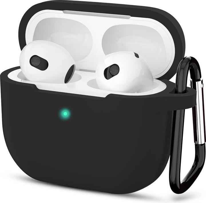 Produktbild Techsuit - Silicone Case - for Apple AirPods 3, Smooth Ultrathin Material - Black (Kopfhörer Hülle)