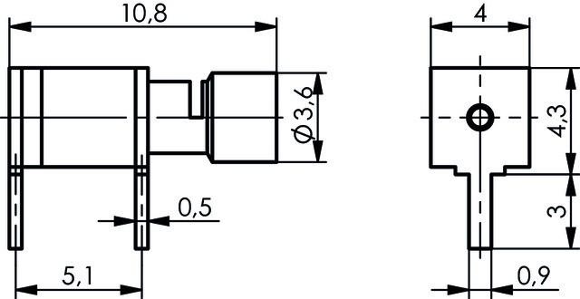 Image du produit Telegärtner Connexion directe du câble Prise PCB, coudée H01000A0201 1 pc. (Câble d'antenne)