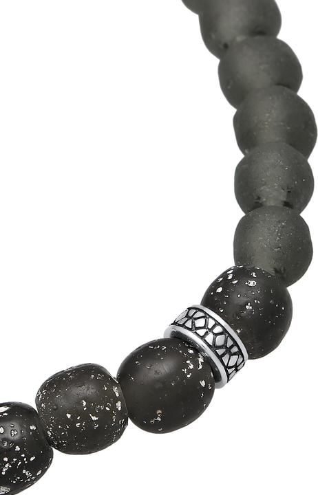 Immagine prodotto Kuzzoi Bracciale perle di vetro riciclate Argento 925 oliva (23 cm, Vetro, Argento 925, Plastico, Nessuna pietra)