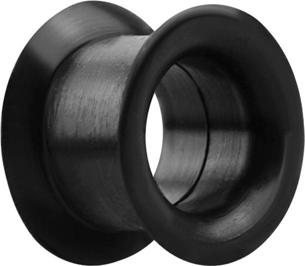 Star Piercing Flared Tunnel dick schwarz (ohne Messing, Silikon)