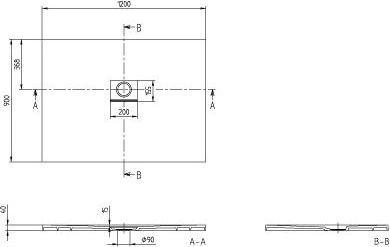 Immagine prodotto Villeroy & Boch V&B Piatto doccia SQUARO INFINITY R-corner1200x900x40mm pietra bianca