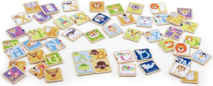 Image du produit Trudi by Sevi 88013 Jeu de mémoire en bois avec motifs d'animaux, combinant lettres et images, alphabet...