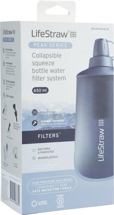 Actual product image LifeStraw Peak Squeeze Bottle 650ml (blue) (0.65 l)