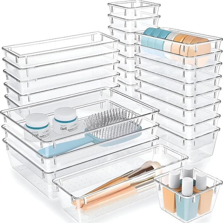 Produktbild Novidarte Schubladen-Organizer 25 Stk. (22 x 15 x 5 cm, 22 x 7 x 5 cm, 15 x 7 x 5 cm, 7 x 7 x 5 cm)