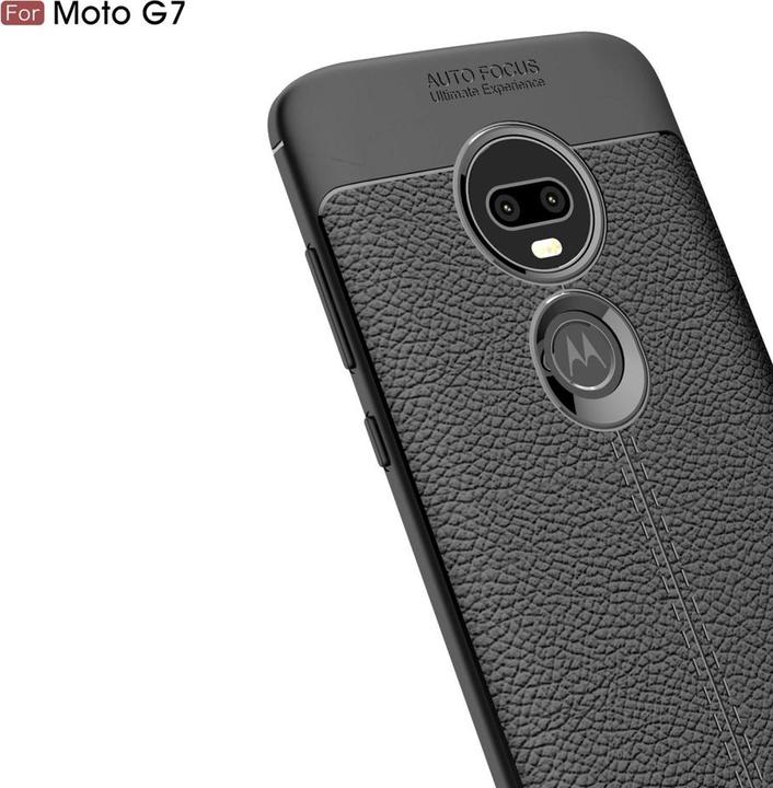 Actual product image Screenguard Motorola Moto G7 Plus Sleeve Leather Design TPU Cover (Motorola Moto G7 Plus)