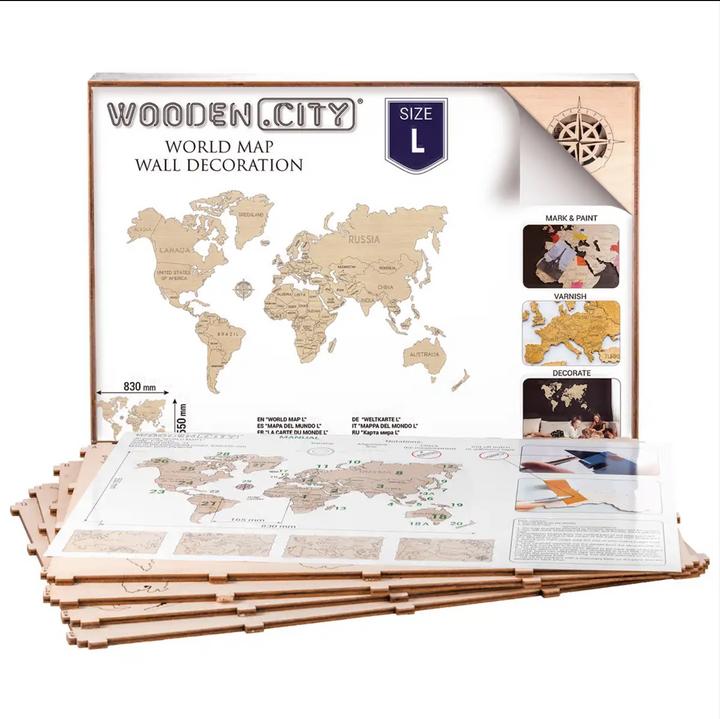 Actual product image WoodenCity World map L (31 pieces)