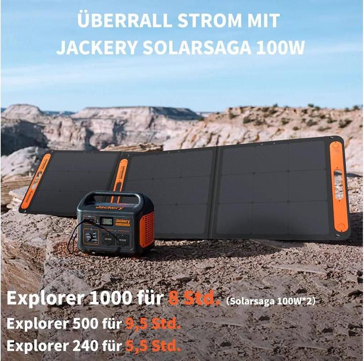 Image du produit Jackery SolarSaga (100 W, 4.69 kg)