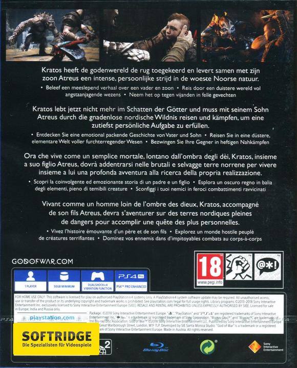 Image du produit Sony Dieu de la guerre (PS4, Multilingue)