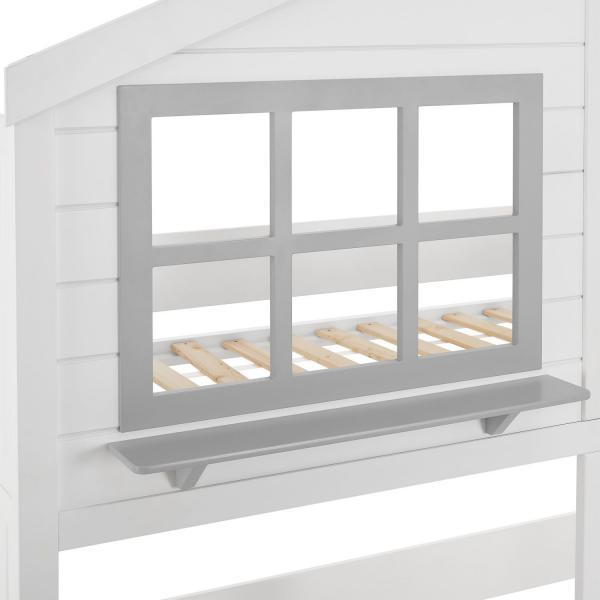 Produktbild Juskys Kinder Hochbett Traumhaus mit Dach & Leiter (90 x 200 cm)