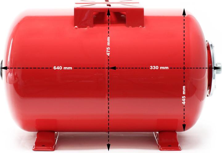 Actual product image Wiltec 100L Pressure Tank Vessel Expansion for Domestic Waterworks Pump EPDM-Membrane drinking water (Domestic water pump)