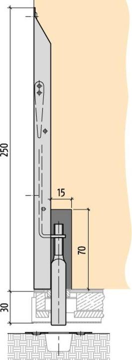 Produktbild Planet Türkantenriegel KR zu 2-flügligen Türabschlüssen Profilb (1 Stk.)