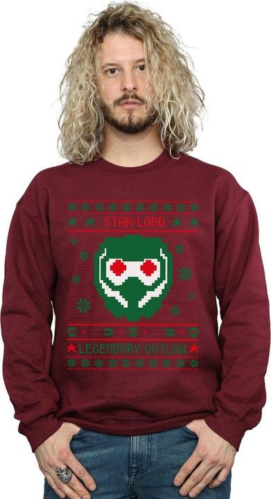 Actual product image Mens Guardians Of The Galaxy Vol. 2 Star Lord Fair Isle Sweatshirt (L)