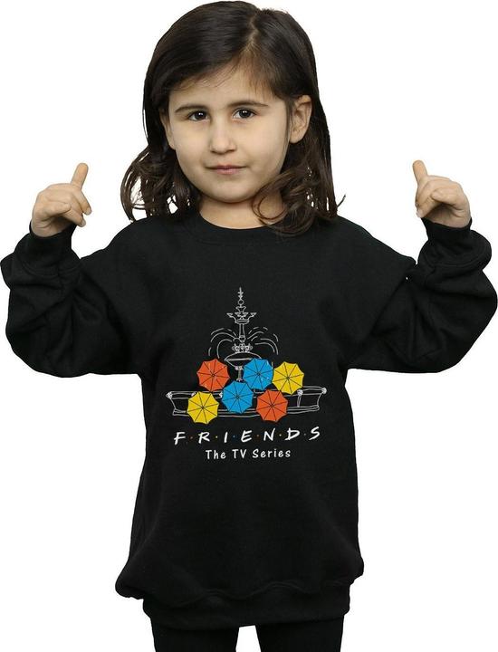 Actual product image Friends Girls Fountain And Umbrellas Sweatshirt (152, 158)