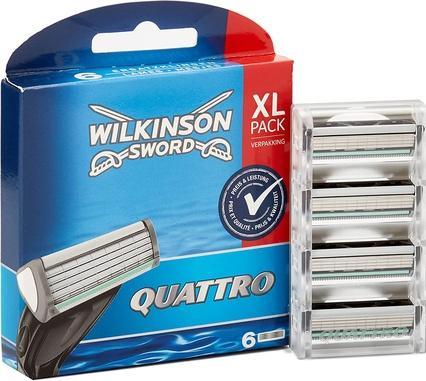 Actual product image Wilkinson Quattro Men's Razor Blades 6 Pieces (6 x)