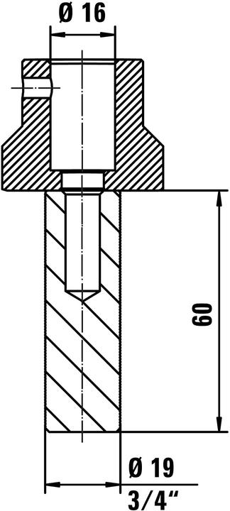 Actual product image Bessey Workbench adapter TW16AW19 (16 mm)
