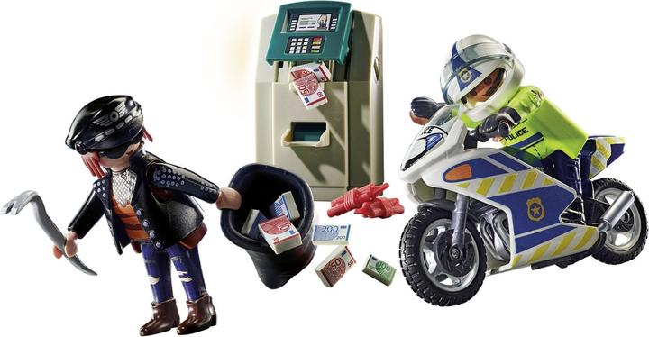 Actual product image Playmobil Police motorbike: pursuit of the money robber (70572, Playmobil City Life)