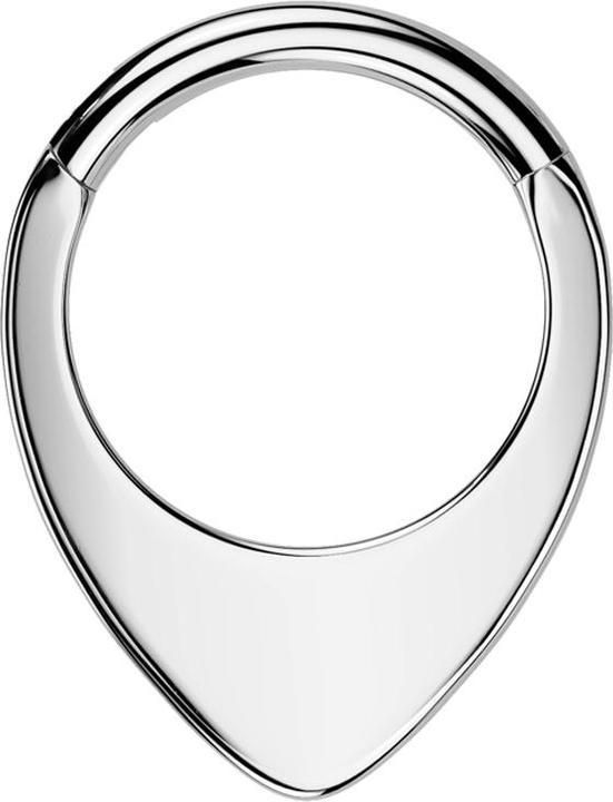 Immagine prodotto Star Piercing Micro Segmentring klappbar silber Tropfenschild (senza ottone, Titanio G23)
