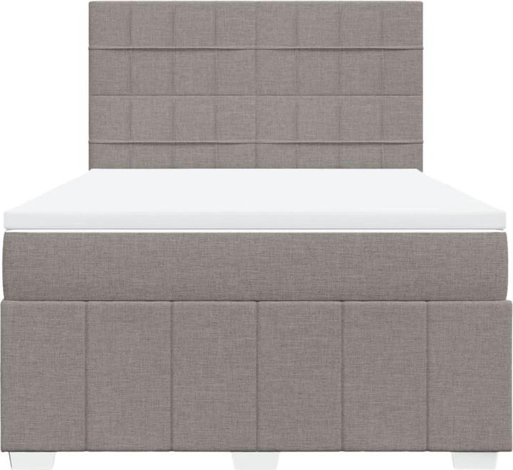 Actual product image VidaXL Box spring bed with mattress bed Double bed Upholstered bed Taupe 140x200cm (140 x 200, 140 x 200)