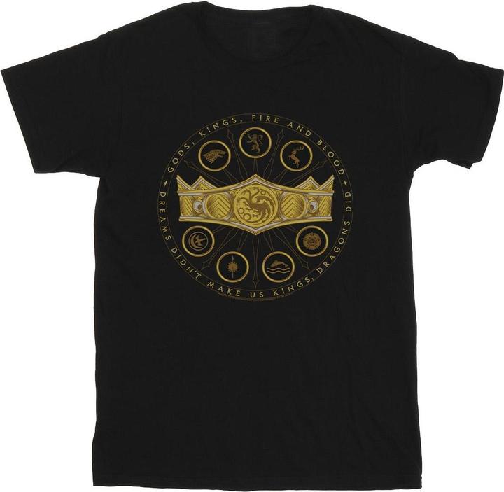 Actual product image Game of Thrones Mens Gods Kings Fire And Blood T-Shirt (M)