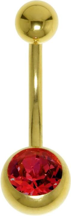 Produktbild Bijouteria Bauchpiercing (Premium Kristall, Chirurgenstahl 316L, PVD Beschichtung (goldfarbig))
