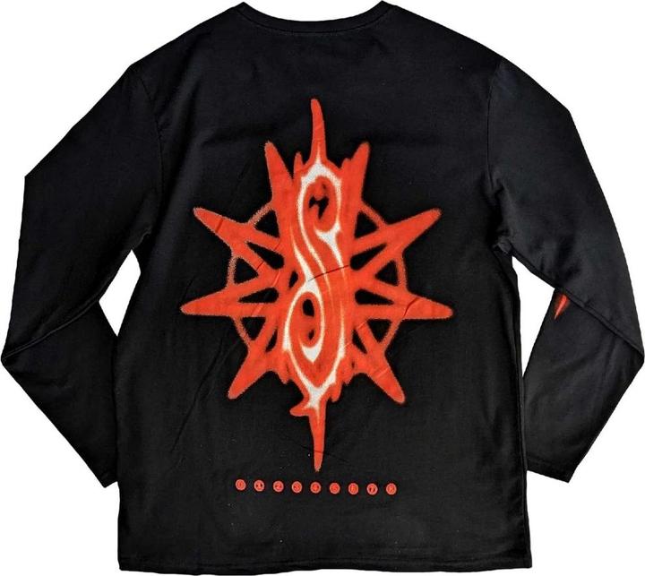 Actual product image Slipknot Unisex Adult The End So Far Tribal Logo & Nonagram Back Print Long-Sleeved T-Shirt (M)
