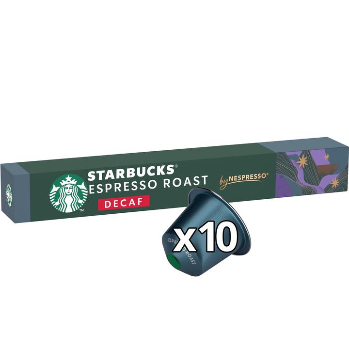 Starbucks Decaffeinated Espresso Roast by Nespresso Dark Roast (10 x Port.)