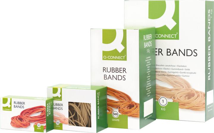 Image du produit Q-Connect Elastique no. 64 brun, 500g (250 pcs)