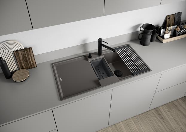 Produktbild Blanco ALTA-S II | Edelstahl schwarz matt | Hochdruck | Mit herausziehbarem Schlauch | Rückflussverh