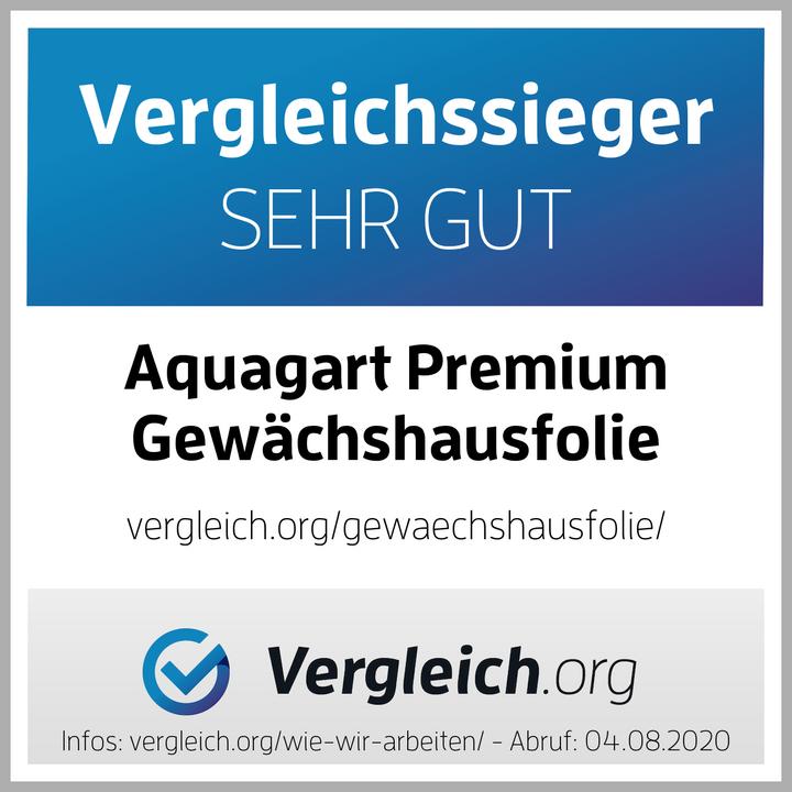 Energie-Label Aquagart 18m Gartenfolie Gewächshausfolie UV 5 Frühbeetfolie Treibhausfolie 4m breit