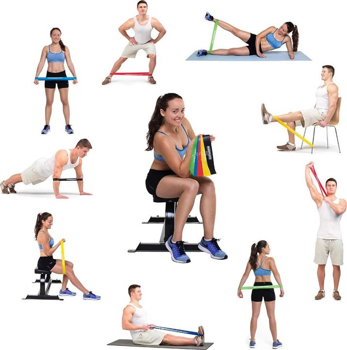 Produktbild Panathletic Fitnessband Set Deluxe (0.30 m, Stark, Mittel, Leicht)