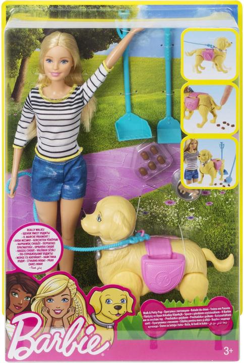 Actual product image Barbie dog walk puppies