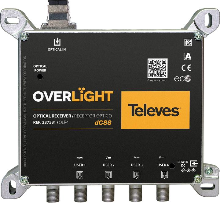 Televes OLR 4 Optischer Rückumsetzer Quad/4xDCSS oder 4xLegacy (Antennenkabel)