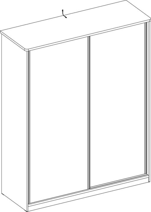 Actual product image Cilek Closet White with sliding doors (164 cm)