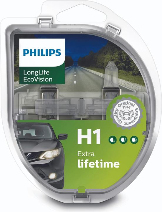 Image du produit Philips LongLife EcoVision 12258LLECOS2 Lampe pour éclairage avant (H1)
