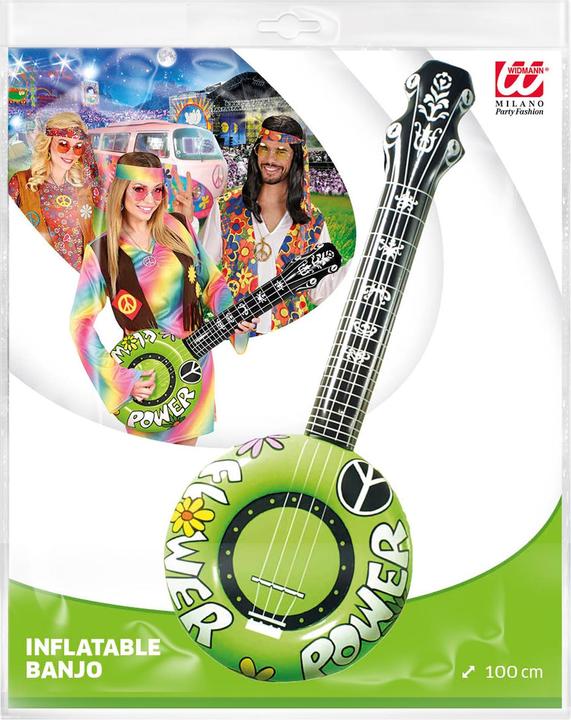 Actual product image Widmann INFLATABLE BANJO GREEN 100 cm