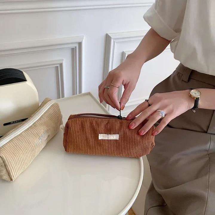 Image du produit Only-Bags.Store Trousse de toilette Organiseur Trousse de toilette en velours côtelé Petite trousse de maquillage