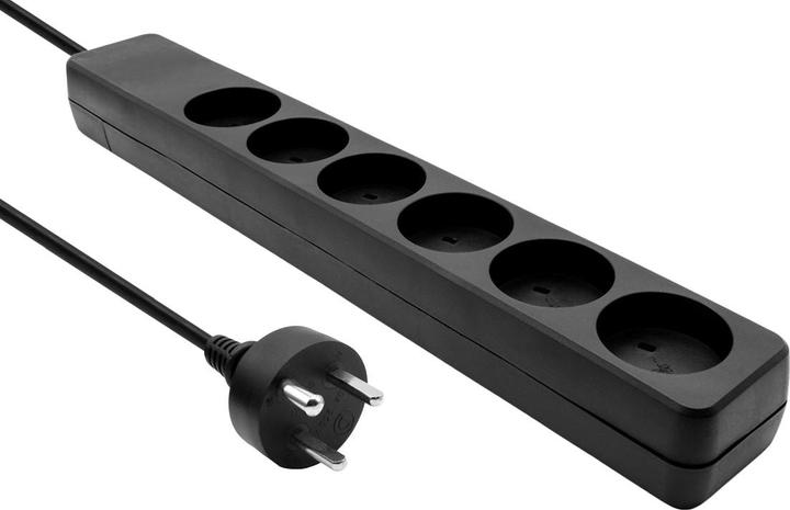 Produktbild ProXtend Danish IT Power Strip 6-way 4M Black (6 x, CEE 7/3, 4 m)