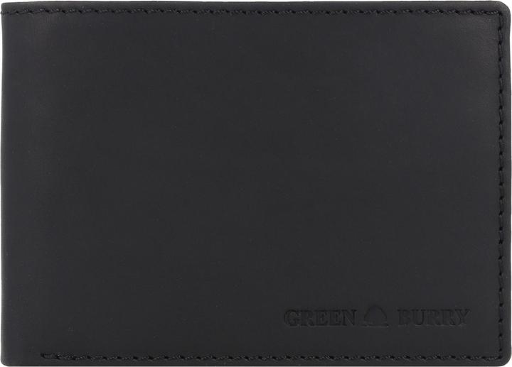 Produktbild Greenburry Pure Black Geldbörse RFID Schutz Leder 12.5 cm