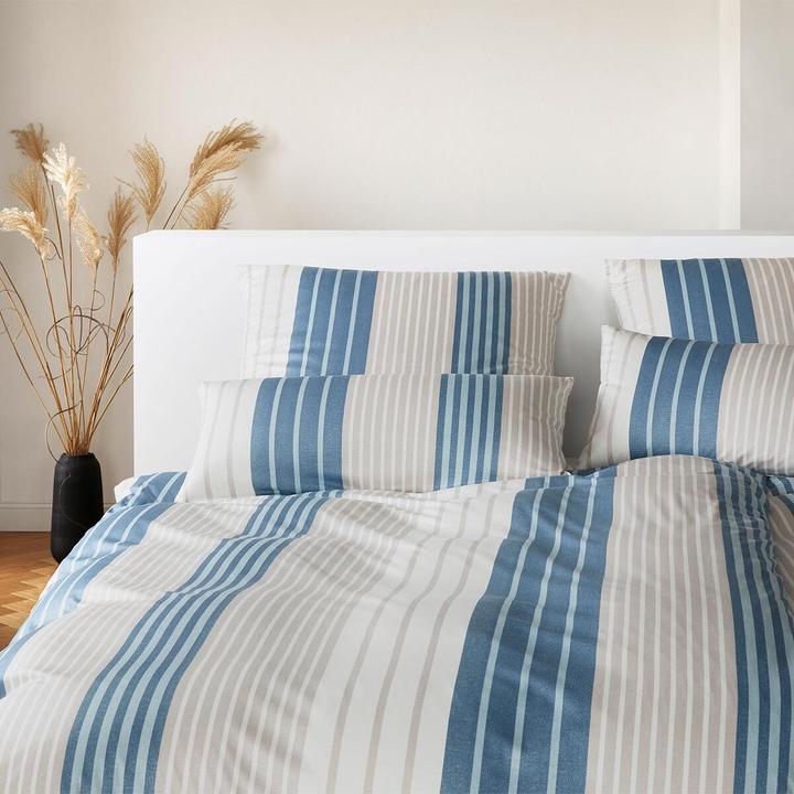 Produktbild Elegante Range dunkelblau (Bettwäsche Set, 135x200 cm + 80x80 cm)