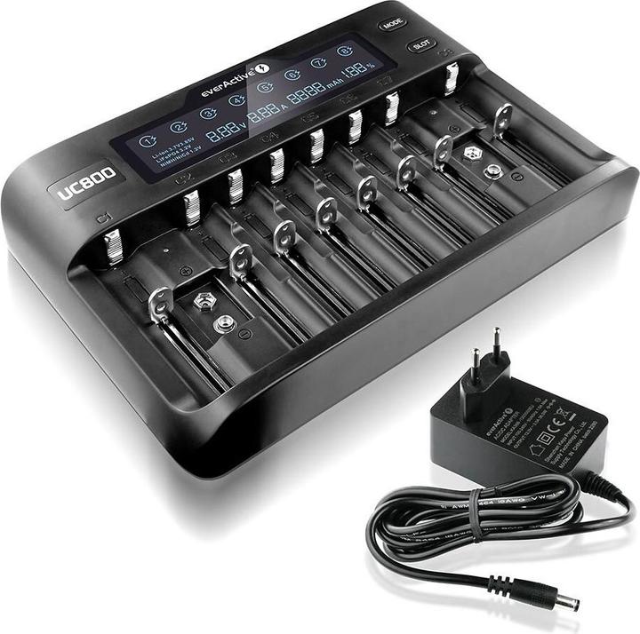 Everactive UC800 (1 pz., C, 9V Block, AAA, AA, Caricabatterie senza batteria)