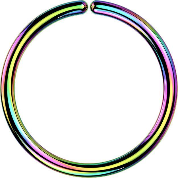 Image du produit Star Piercing Micro piercing anneau coloré avec revêtement en titane (sans laiton, Acier chirurgical 316L)