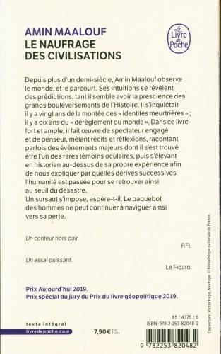Actual product image Le naufrage des civilisations (French, Maalouf Amin, 2020)