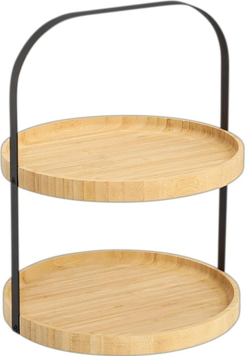 Zeller Present Etagere Bambus Metall ø 25x33 cm
