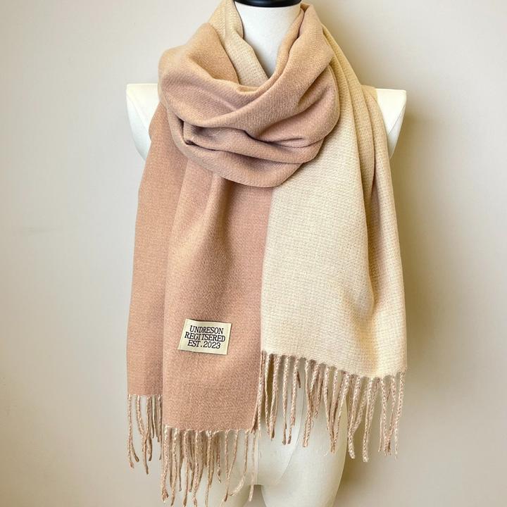 Produktbild Only-Bags.Store Doppelseitiger Schal Zwei Farben Einfacher Basic Imitation Kaschmir Quaste Schal Herbst Winter