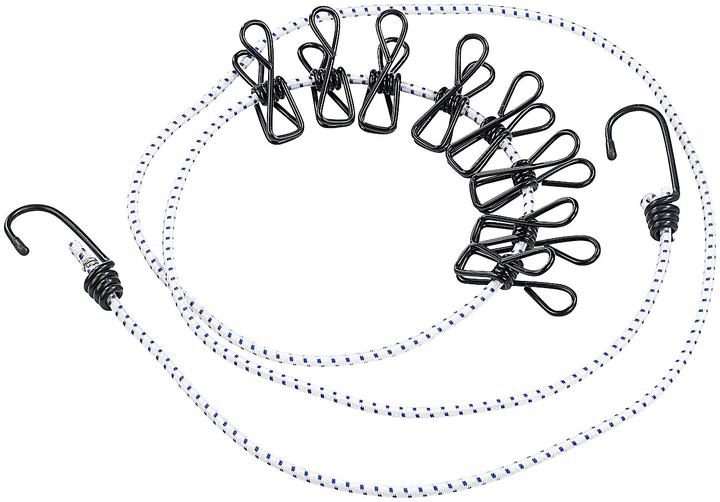 Immagine prodotto Pearl Set di 2 stendibiancheria flessibili con 8 pioli rivestiti, 170-120 cm (1.20 m)