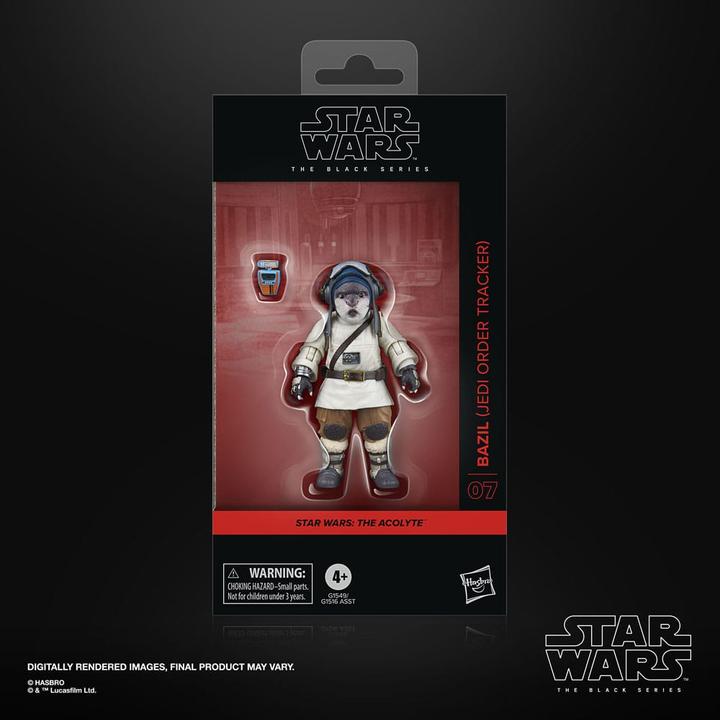 Actual product image Hasbro Star Wars: The Acolyte Black Series action figure Bazil (Jedi Order Tracker) 10 cm