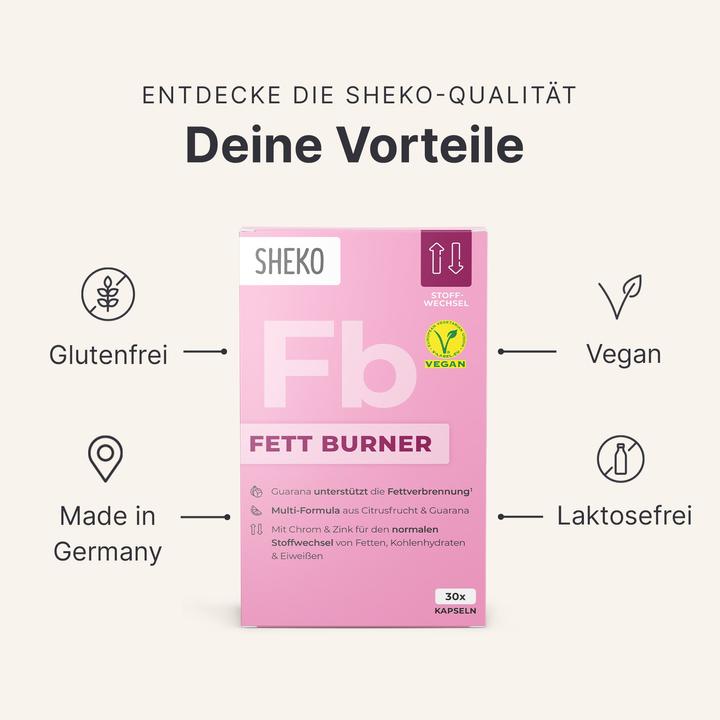 Nährwerte und Zutaten Sheko Fett Burner (1 Stück, Kapseln, 41 g)