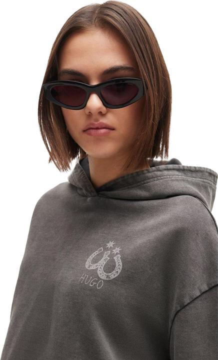 Immagine prodotto HUGO Dephana 2 Felpa Corta con Cappuccio Vestibilità Rilassata Donna (34 D)